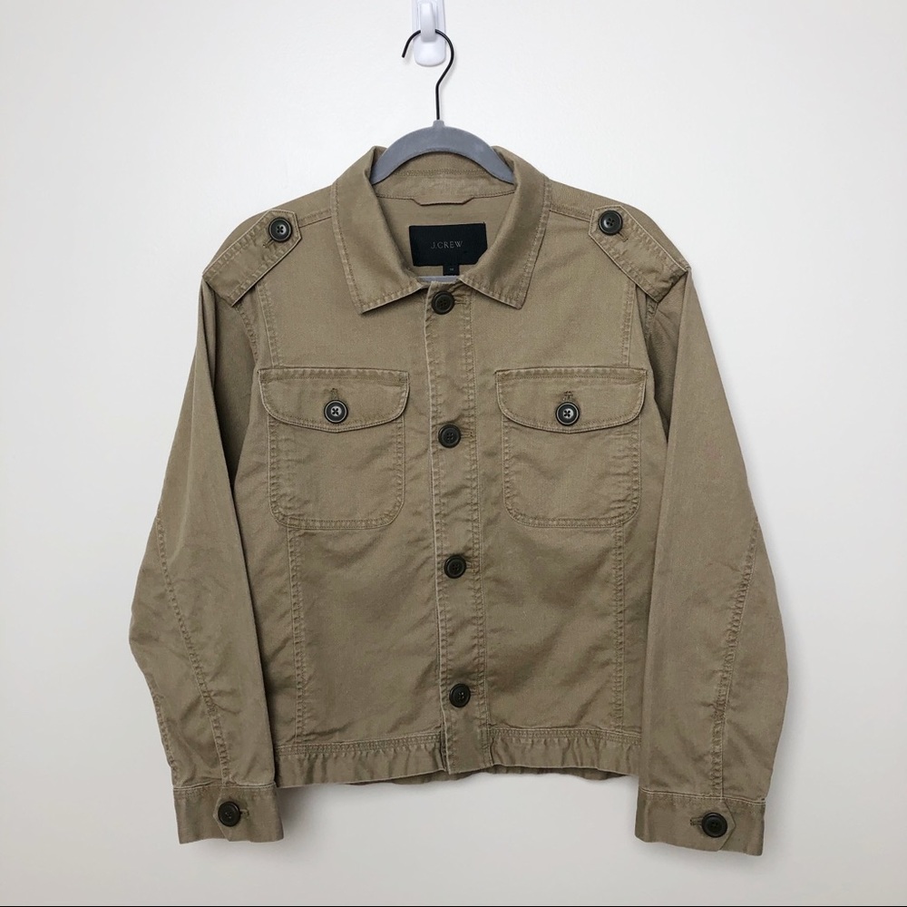 J. Crew Military Style Khaki Jacket M